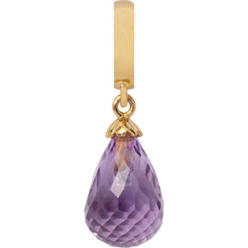 Image of Christina Collect Amethyst Drop forgyldt charm